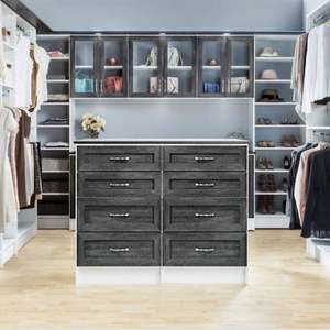 Armoire et dressing de style moderne européen avec éclairage LED pour vêtements et chaussures - Product Image 6