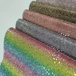 Çanta ve ayakkabı için sentetik ışıltılı parlak vinil lamine Glitter külkedisi kumaş deri