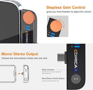Comica <span class=keywords><strong>Vimo</strong></span> S UC Micrófono Lavalier inalámbrico para iPad Laptop Grabación de video Entrevista Vlog Live Stream - Product Image 5