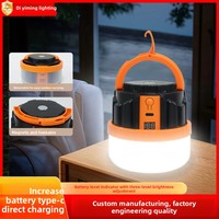 Nouvelle lampe de camping portable en ABS longue durée, lampe d'urgence extérieure rechargeable à LED avec ampoule télescopique