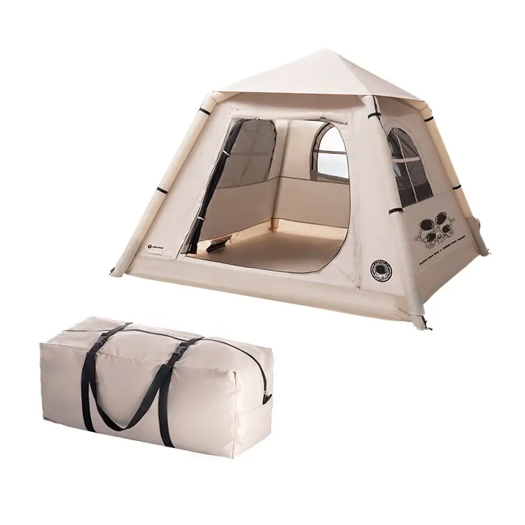 Gran oferta, tienda de campaña inflable Glamping para 3-4 personas, tienda inflable para acampar al aire libre, tienda familiar impermeable