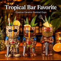 Mug à bière en céramique Novelty Knight, tasse à cocktail créative, verrerie émaillée pour bar, fête, décoration intérieure, cadeau, utilisation en restaurant