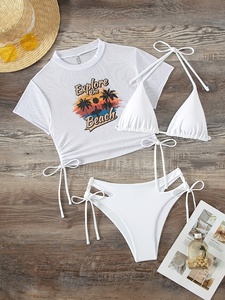 <span class=keywords><strong>Maillot</strong></span> <span class=keywords><strong>de</strong></span> <span class=keywords><strong>bain</strong></span> Western Export Bikini 3 pièces séparées avec cache-<span class=keywords><strong>maillot</strong></span> à manches courtes <span class=keywords><strong>taille</strong></span> <span class=keywords><strong>haute</strong></span> ajouré pour <span class=keywords><strong>femme</strong></span> - Product Image 5