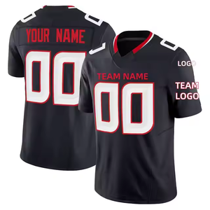 2025 नई थोक जर्सी हूस्टन टीम खेल टी-शर्ट नौसेना सफेद लाल यूनिसेक्स कस्टम कढ़ाई अमेरिकी फुटबॉल जर्सी - Product Image 3