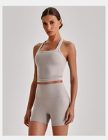 Nouveau style de brassière de sport pour femme, respirante, pour Pilates, fitness et yoga, en Spandex/Nylon haute élasticité, coupe ajustée effet seconde peau