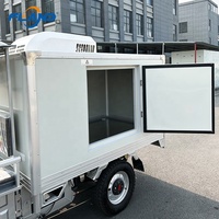 Chambre froide solaire pour le stockage de la viande, tricycle, moto, réfrigérée, compresseur Fusheng/Copeland, panneau en polyuréthane, capacité de 1 à 2 tonnes