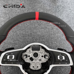 เหมาะสำหรับ Volkswagen VW Golf 4 5 6 7 7.5 8 MK4 5 6 7 7.5 8 R GTI GTE พวงมาลัยสปอร์ตหนังที่ไม่ทำลาย - Product Image 4