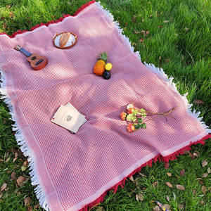 Camping Atmosphere Mantel Picnic Outing Car Trunk Mat Sofá Manta tejida - Product Image 1