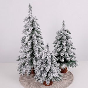 Arbre <span class=keywords><strong>de</strong></span> Noël artificiel blanc floqué en PVC, décorations <span class=keywords><strong>de</strong></span> Noël, simulation <span class=keywords><strong>de</strong></span> neige tombante, arbre à neige luxueux et dense, scène <span class=keywords><strong>de</strong></span> neige. - Product Image 5