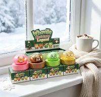 Monstre vert de Noël en TPR souple et moelleux, jouet anti-stress à récupération lente en forme de pain de four à vapeur à la pectine, cadeau