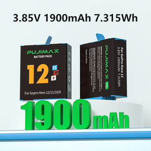Batería de Repuesto para Cámara de Acción PUJIMAX, Batería Recargable de Iones de Litio de 3.85V y 1900mAh para GoPro <span class=keywords><strong>Hero</strong></span> 12 11 10 <span class=keywords><strong>9</strong></span> - Product Image 2