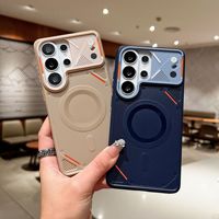 Coque magnétique de style mécanique pour Samsung S26 Ultra, protection intégrale mate au toucher doux pour S25 Ultra