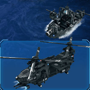 โมเดลเครื่องบินหน่วยสวาทในเมืองสำหรับสร้างบล็อกอิฐบล็อกซีเมนต์สำหรับก่อสร้างเรือต่อสู้ปรับแต่งได้ - Product Image 6