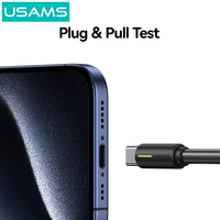 USAMS SJ732 2024 Produk Terbaru Harga Terjangkau Kabel Data Multi Pengisian Daya 1M USB Type-C Bicolor Bahan PVC
