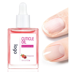 Huile de jojoba 100% personnalisée pour la revitalisation des cuticules des ongles, flacon d'huile, produits naturels et biologiques pour le soin des ongles avec compte-gouttes, étiquette privée - Product Image 1