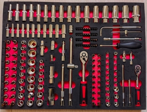Armoire <span class=keywords><strong>de</strong></span> stockage d'outils en acier pour la maison chariot à outils d'entretien <span class=keywords><strong>de</strong></span> garage avec cinq modules <span class=keywords><strong>de</strong></span> 319 pièces kit d'outils ensemble complet - Product Image 5