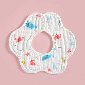 In Stock Solid Color <b>Baby</b> Bibs Six Layers <b>Muslin</b> Cotton and Burp Clothes Organic Cotton for <b>Baby</b> Bibs Boy - Product Image 5