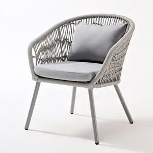 Venta caliente al aire libre cuerda sillas de jardín, jardín al aire libre muebles de aluminio