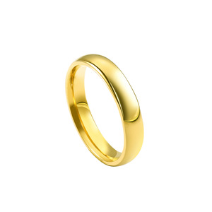 Anelli Impilabili Semplici Placcati Oro con Zirconi per Matrimonio, Comodi da Indossare, Taglie 5-12 per Uomo e Donna - Product Image 6
