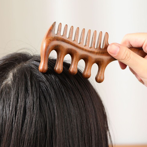 Factory Wholesale <strong>Ladies</strong> Double Tooth Meridian <strong>Comb</strong> Comfortable Scalp Acupressure Long Hair Massage Sandalwood <strong>Comb</strong> Fashion Home - Product Image 5