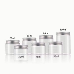 MAIRUN MBST-047 300ml/500ml/1000ml Clear BPA-Free PET Wide Mouth Storage <b>Jar</b> Aluminum Screw Cap Custom Color Skin Care Cream - Product Image 6