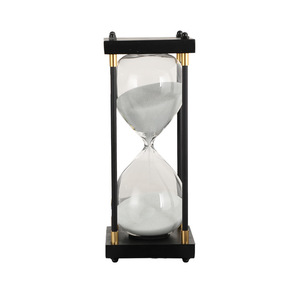 Nhà Máy Bán Chạy nhất trang trí nội thất màu đen giờ thủy tinh 30/60 PHÚT gỗ cát hẹn giờ đồng hồ cát - Product Image 2