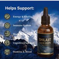 Gouttes liquides Shilajit de l'Himalaya pur Fabrication de gouttes minérales de trace d'acide fulvique biodisponible pour adultes pas pour les femmes enceintes