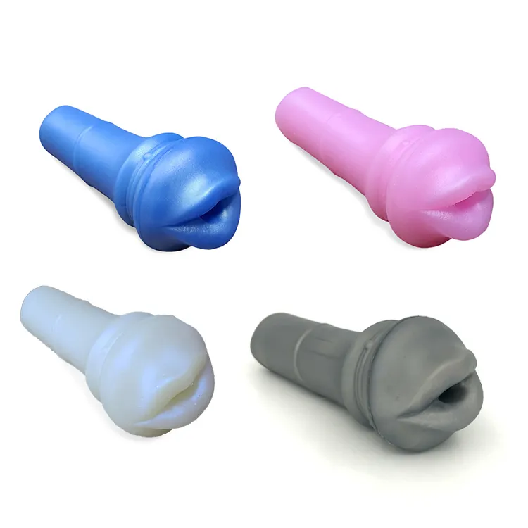 Male Masturbator Silicone Artificial Mouth Oral Sex Masturbator cup