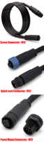 Câble d'extension étanche IP67 pour bande LED, connecteur mâle/femelle, PVC intégral, M12, 2 broches, 3 broches, 4 broches, fils 20, 22, 24 AWG, 30, 50 cm