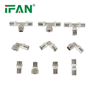 Ifan PEX Fittings Tee 16-32mm Brass Press PEX Fittings For PEX Pipe