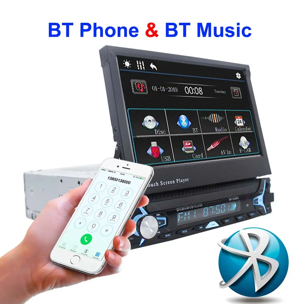 7018b 2 Din Lcd Touch Screen Auto Video Multimedia Auto Elektronica Stereo Radio Para Automovil Dvd-speler