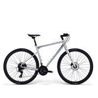 Vélo de gravier SpiritX R100 700C à guidon plat, 24 vitesses, en alliage d'aluminium, avec axe traversant et freins à disque hydrauliques, capacité de charge de 150 kg
