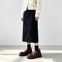 Mocassins vintage pour femmes, style preppy, couleur marron, semelle rehaussante, en cuir véritable, pour un usage quotidien décontracté et les trajets domicile-travail.