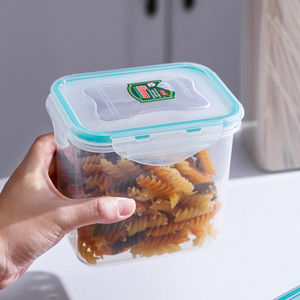 Rectangular Snap Lock Sealed Plastic Food <b>Storage</b> <b>Containers</b> Transparent With Clip On Lid <b>For</b> <b>Kitchen</b> Household Refrigerator Use - Product Image 4