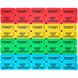 Màu sắc tùy chỉnh xé vé Xổ Số nhập dòng Đục Lỗ Số liên tiếp 400 chiếc vé Xổ Số CuộN đôi - Product Image 1