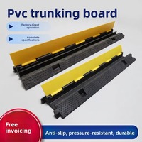 Réducteur de vitesse pour caniveaux de câbles en caoutchouc massif et plastique, à nervures renforcées, structure en forme de bosse, haute résistance aux chocs, pour voies routières