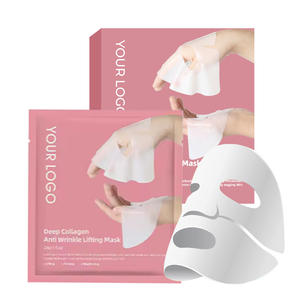 Masque en feuille de bio-collagène à la vitamine C et à l'acide hyaluronique, marque privée OEM, pour le lifting du visage, anti-rides et raffermissant - Product Image 1