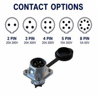 Connecteur Étanche IP67 Certifié TUV IEC MJ20 à Prix de Gros, Multi-contacts en Métal, Verrouillage Rapide, Haute Durabilité, Insertion et Retrait Faciles