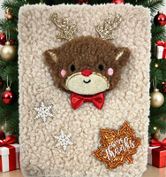 A6 Kawaii Weihnachts-Notizbücher Hochwertige Plüsch-Notizbücher Tagebuch Niedliches Journal für Schüler