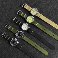 Montre à quartz sportive pour homme, en nylon, avec boîtier en alliage et bracelet en tissu, calendrier intégré, vente en gros
