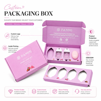 Emballage de flacon de soin de la peau FSC 4 pièces, boîte d'emballage portable personnalisée, boîtes d'expédition et de courrier avec insert en papier pour désinfectant pour les mains en spray