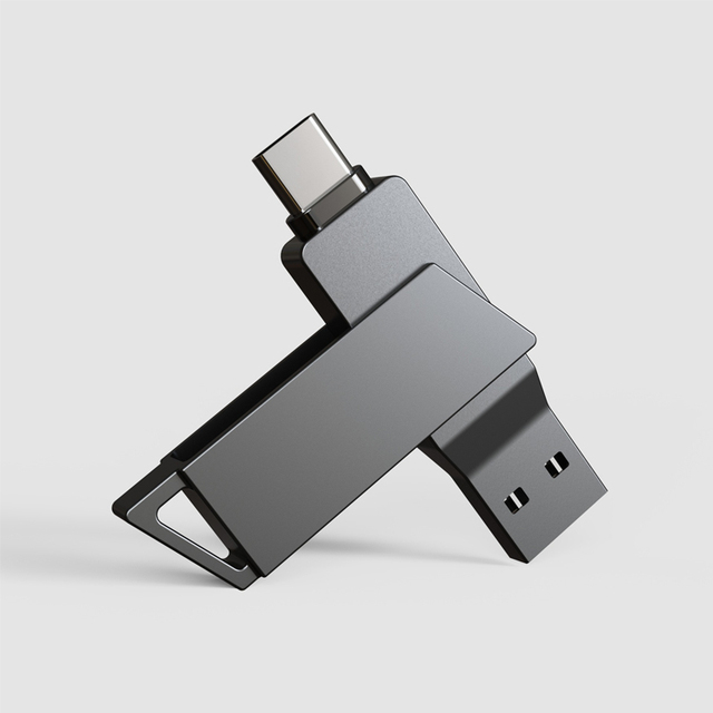 Metal 3.0 8GB 16GB 32GB USB Flash Drive Custom Logo 64GB Pendrive Pen Drive 2-in-1 Type c 128GB 256GB USB Memory Stick Gift