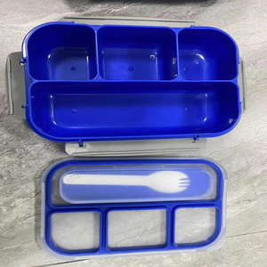 Lonchera Bento Portátil SYH672 Personalizada al por Mayor, con 4 Compartimentos, para Niños, Cuadrada y Hermética, con Calentador de Alimentos Incluido - Product Image 5