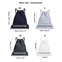 Özel Renkli Su Geçirmez Büyük Kapasiteli Unisex İpli Sırt Çantası Hafif Açık Hava Seyahat Spor Polyester