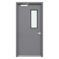 Porte coupe-feu UL 10C en tôle d'acier galvanisé, résistance au feu 30 minutes, pour portes de compartiments anti-incendie commerciaux extérieurs avec cadre en acier