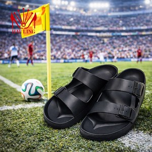 Sandalias EVA impermeables de dos tiras con plantilla acolchada flexible, hebillas ajustables y suela antideslizante para interiores y exteriores. - Product Image 2