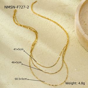 Collar Largo de Acero Inoxidable con Baño de Oro Real de 18K PVD, Antideslustre, Cadena de Labios para Mujer y Niña - Product Image 6