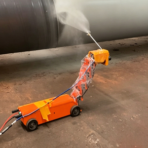Robot de pulvérisation automatique sans air pour pipelines, pulvérisateur mural interne télécommandé pour travaux de pipelines d'eau, d'<span class=keywords><strong>huile</strong></span> et de gaz - Product Image 4