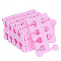 畅销粉色海绵手指脚趾分离器指甲油脚护理脚趾分离器美甲修脚指甲艺术工具散装Wholesa