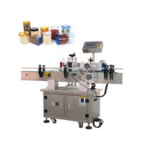 Machine d'étiquetage de bouteilles de colle, emballage et prix opp thermofusible produits ovales semi-automatique double face machine d'étiquetage rond froid